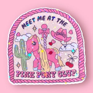 My Little Pink Pony Club Holographic Sticker