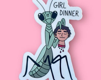 Pegatina de Mantis para la cena de niña