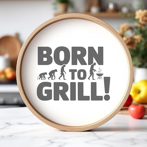 Decoración para fiestas de barbacoa, imágenes prediseñadas SVG "Born to Grill" para divertidas reuniones de verano.