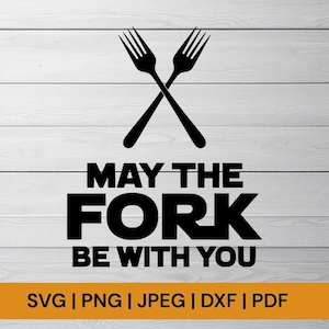 Må gaffeln vara med dig SVG: Star Wars köksdesign (klippfil)