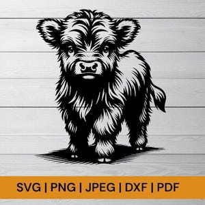 Highland Cow Clipart - Adorable Farmhouse Decor for DIY Crafts & Projects - Cute High Quality Digital Download