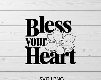 Bless Your Heart Southern Charm SVG: Cricut & Silhouette Cut File (Digital Download)