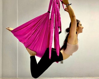 Hamac de yoga pour balançoire, hamac de yoga Ariel, balançoire aérienne en soie, yoga dans l'air, autopratique, hamac de yoga, accessoires de yoga, cadeau de fête des mères