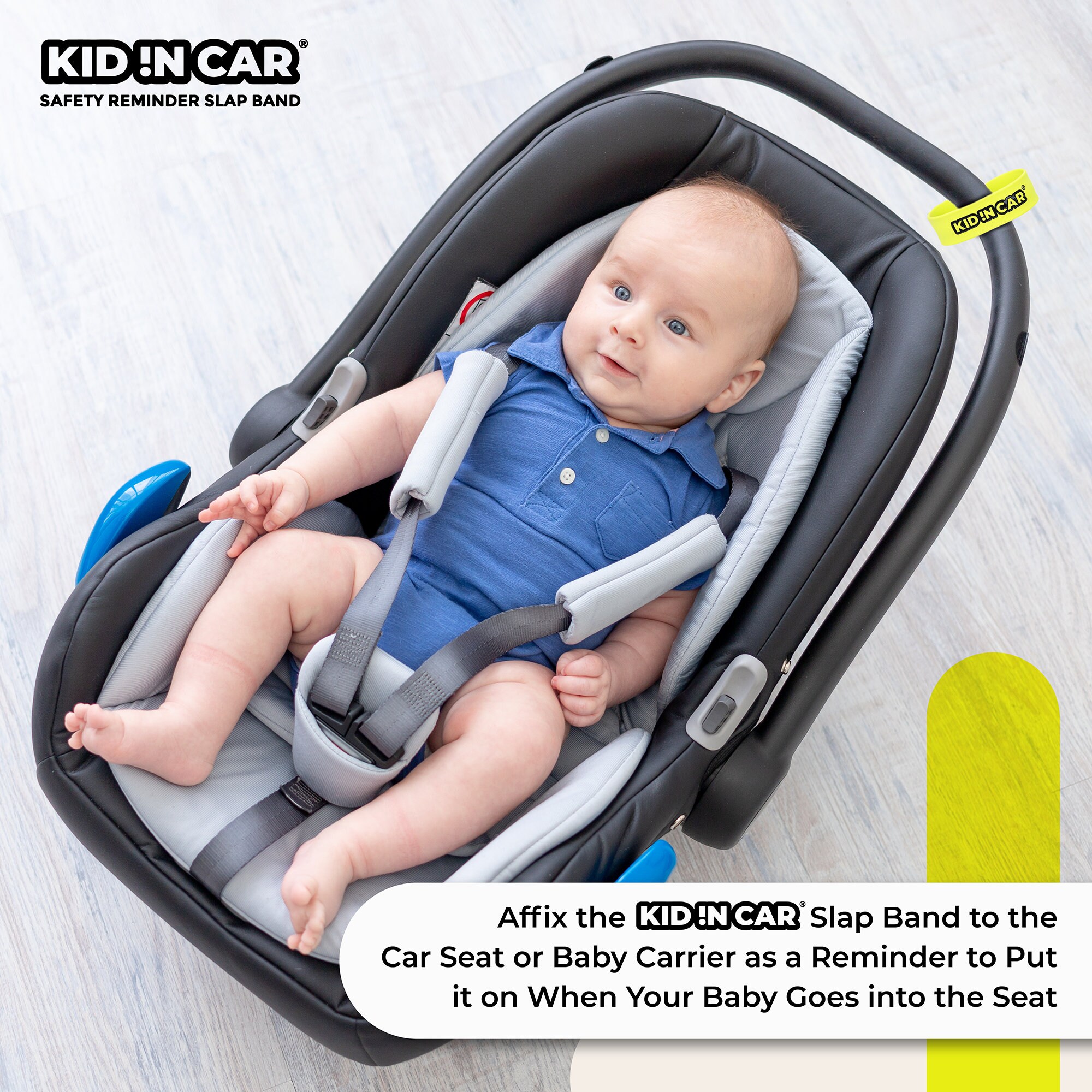 Kid !N Car - Car Seat Safety Reminder Slap Band, image size:2000x2000