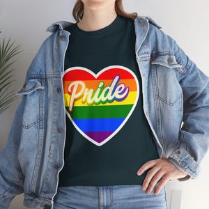 Pride Heart Unisex Tee - Celebrate Love, LGBTQ+ Apparel, Rainbow T-Shirt, Gift for Pride Month, Casual Wear