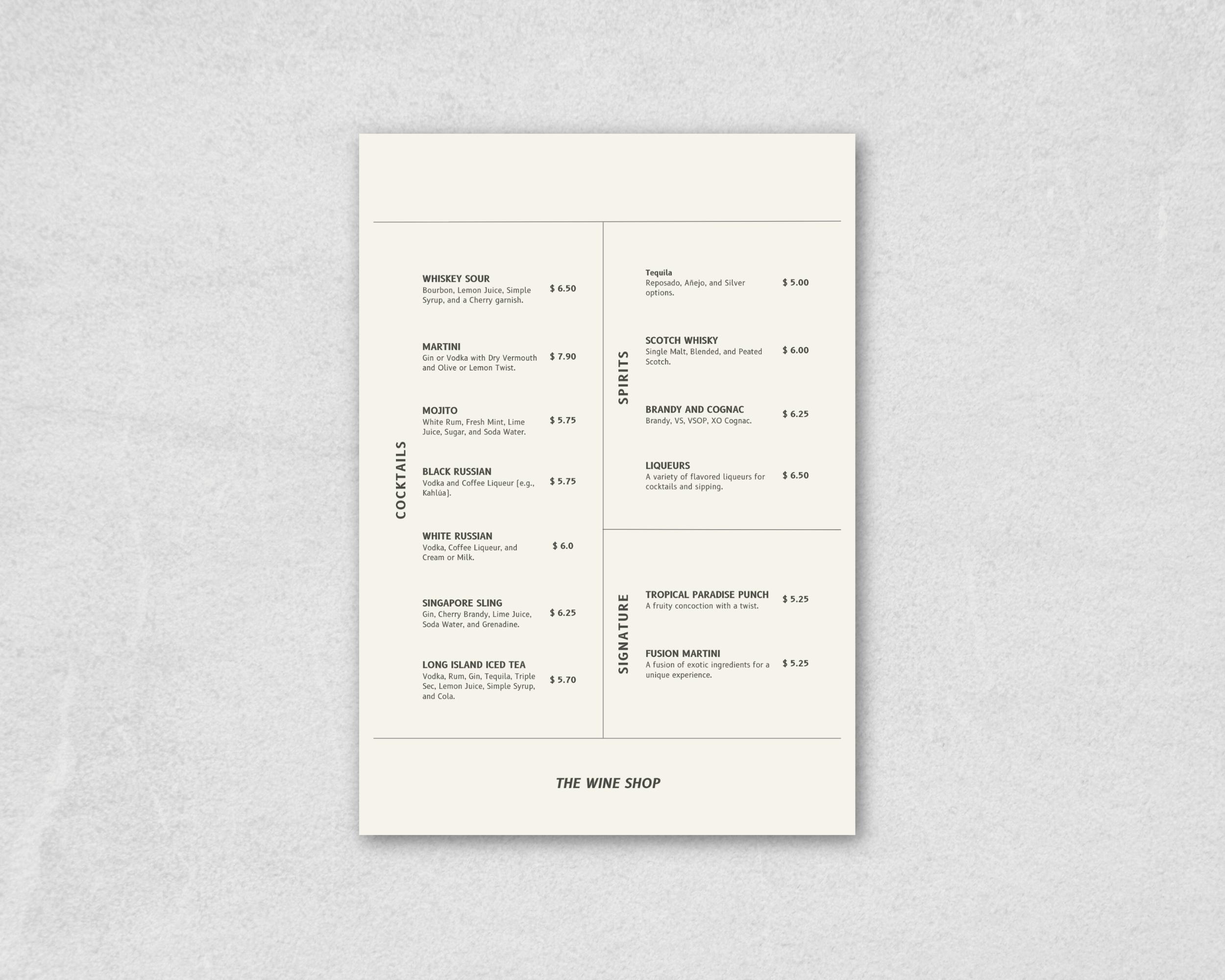 Report Menu Example Design Modern Pricing Menu Template – Editable Canva Design for Restaurant ...