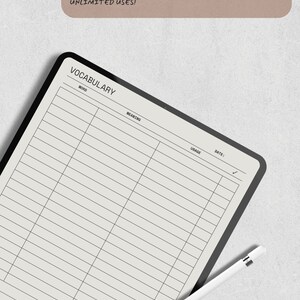 Language Learning | Vocabulary | Worksheet | Modern & Clean | Study ...