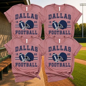 Dallas Football DTF Transfer, Sunday Football Mom Iron On Ready To Press, Vintage Navy Helmet Football Heat Transfer, 2-15 inch image 5