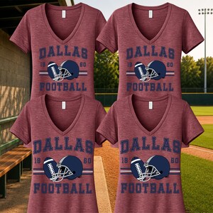 Dallas Football DTF Transfer, Sunday Football Mom Iron On Ready To Press, Vintage Navy Helmet Football Heat Transfer, 2-15 inch image 6