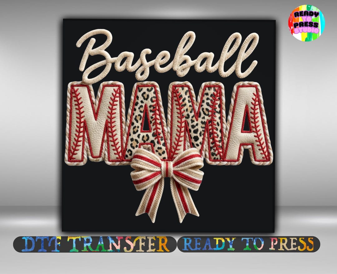 Baseball Mama DTF Transfer, Leopard Print Baseball Mom Design Iron on ...