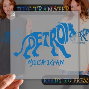 Detroit Football 1929 Dtf Transfer, Ready To Press, Heat Transfer, DTF Gang Sheets, Vintage Detroit Football Lion Gift, Football Game Day