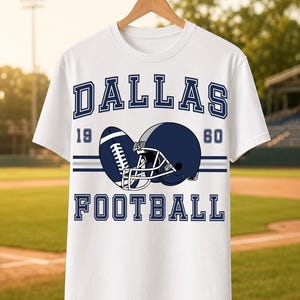 Dallas Football DTF Transfer, Sunday Football Mom Iron On Ready To Press, Vintage Navy Helmet Football Heat Transfer, 2-15 inch image 9