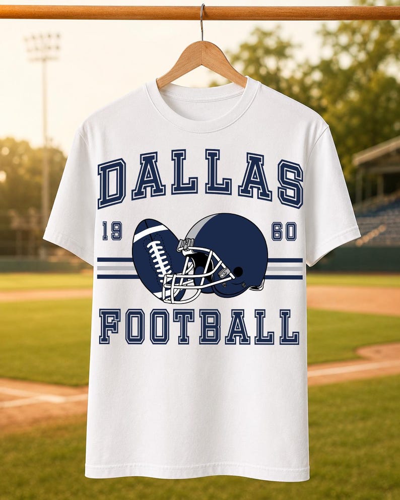 Dallas Football DTF Transfer, Sunday Football Mom Iron On Ready To Press, Vintage Navy Helmet Football Heat Transfer, 2-15 inch image 9