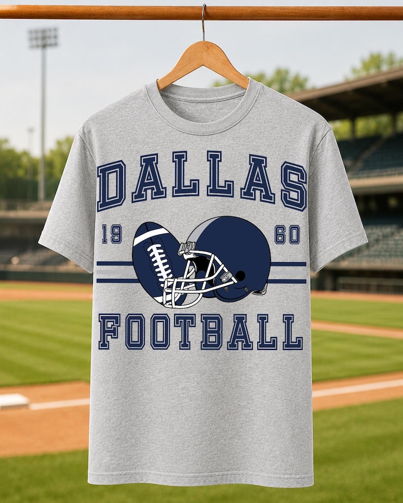 Dallas Football DTF Transfer, Sunday Football Mom Iron On Ready To Press, Vintage Navy Helmet Football Heat Transfer, 2-15 inch image 10