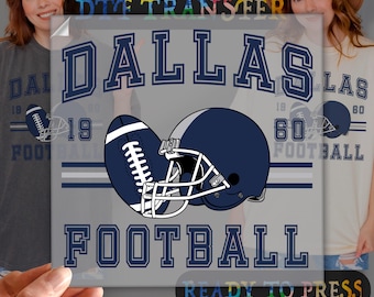 Dallas Football Dtf Transfer, Ready To Press, Heat Transfer, DTF Gang Sheets, Trendy Dallas Football Fan Gift, Dallas Game Day Shirt Design