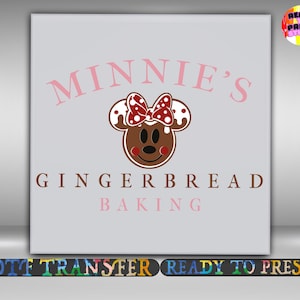 Gingerbread Cookie DTF Transfer, Holiday Baking Christmas Bow Design Iron On Ready To Press, Xmas Cookie Print Heat Transfer, Gang Sheet