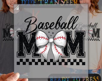 Baseball Mom Dtf Transfer, Ready To Press, Heat Transfer, DTF Gang Sheet,Baseball Shirt For Women, Sports Mom Shirt, Family Baseball Shirt