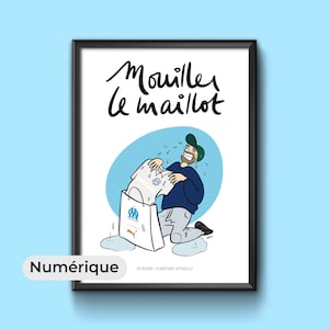 Marseille digital poster | WET THE JERSEY | Marseille Olympic poster 125 years