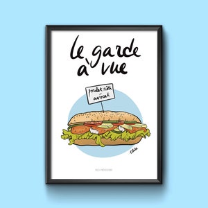 Affiche de Marseille | PAUSE DEJ | illustration sur papier