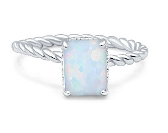 Opal Moonstone Pave Set Twisted Engagement Band ACOTAR