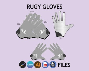 American Football  Rugby Gloves Mock up Fashion Wear Digital Clothing Procreate Mock up Digital Illustrator Mock up PNG File