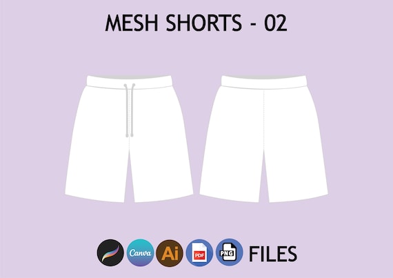 Streetwear Basketball Mesh Shorts Mock up Fashion Wear Digital Clothing Procreate Mock up Digital Illustrator PNG Mock up File