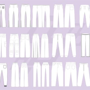 Clothing Mockup Bundle – Full Store Access | Editable Vector Templates AI PDF PNG Procreate | Fashion Tech Pack for Brands image 6