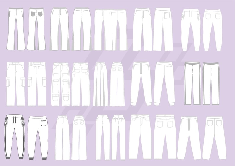Clothing Mockup Bundle – Full Store Access | Editable Vector Templates AI PDF PNG Procreate | Fashion Tech Pack for Brands image 6