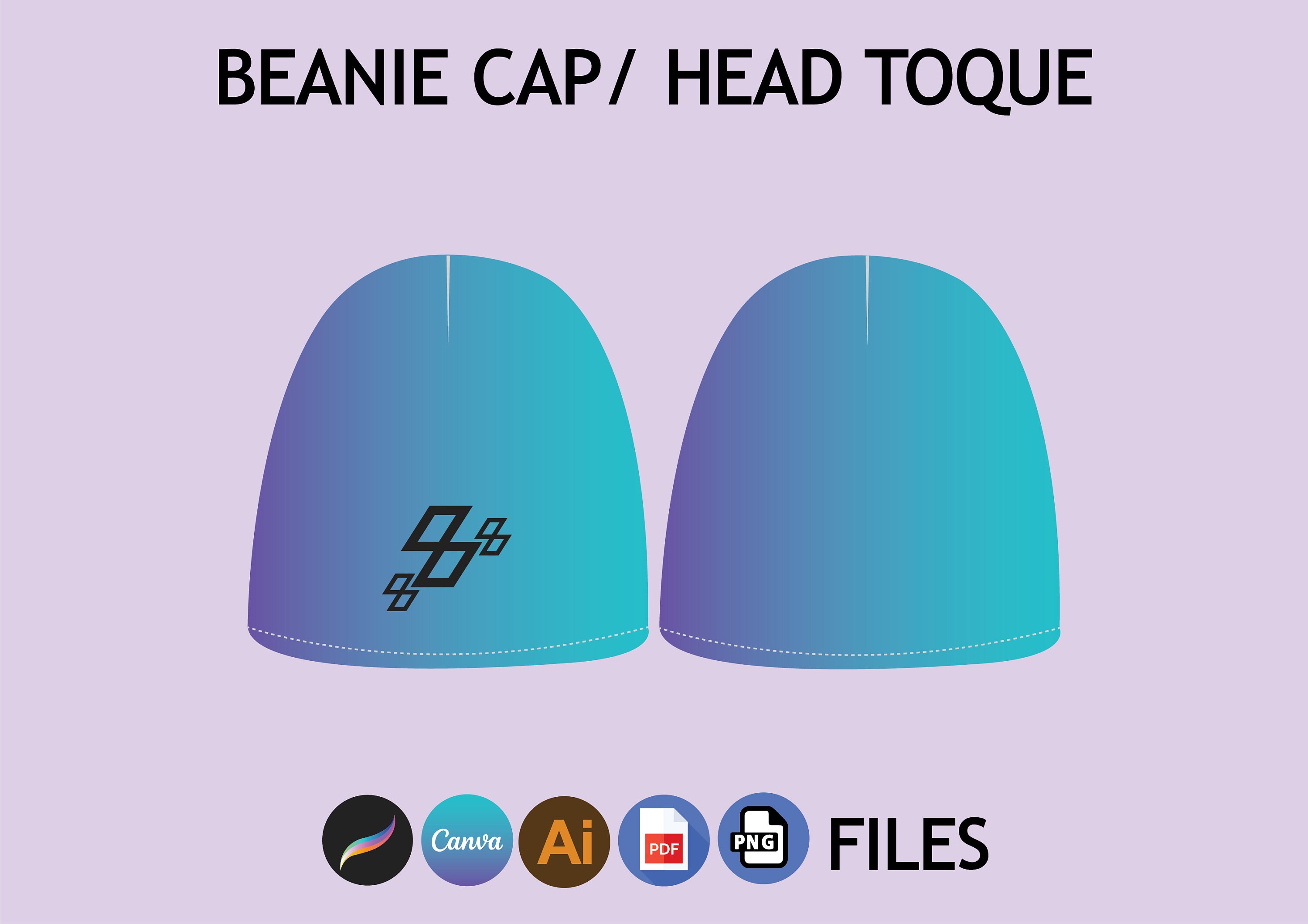 Beanie Cap Mockup Fashion Wear Digital Clothing Procreate Mockup ...