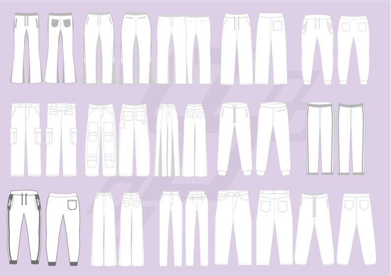 Clothing Mockup Bundle – Full Store Access | Editable Vector Templates AI PDF PNG Procreate | Fashion Tech Pack for Brands image 7