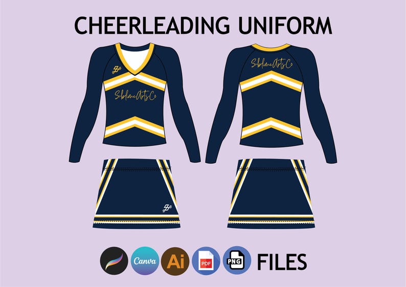 Cheer Leading Uniform Mock up Fashion Wear Digital Clothing Procreate ...
