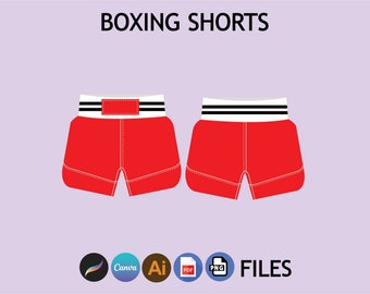 Boxing Shorts Mockup Fashion Wear Digital Clothing Procreate