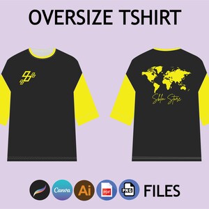 Streetwear Oversize Tshirt Mockup Fashion Wear Digital Clothing ...