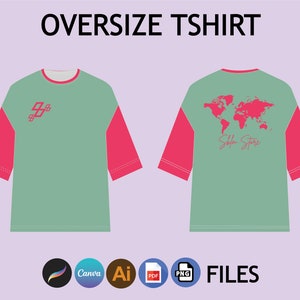 Streetwear Oversize Tshirt Mockup Fashion Wear Digital Clothing ...
