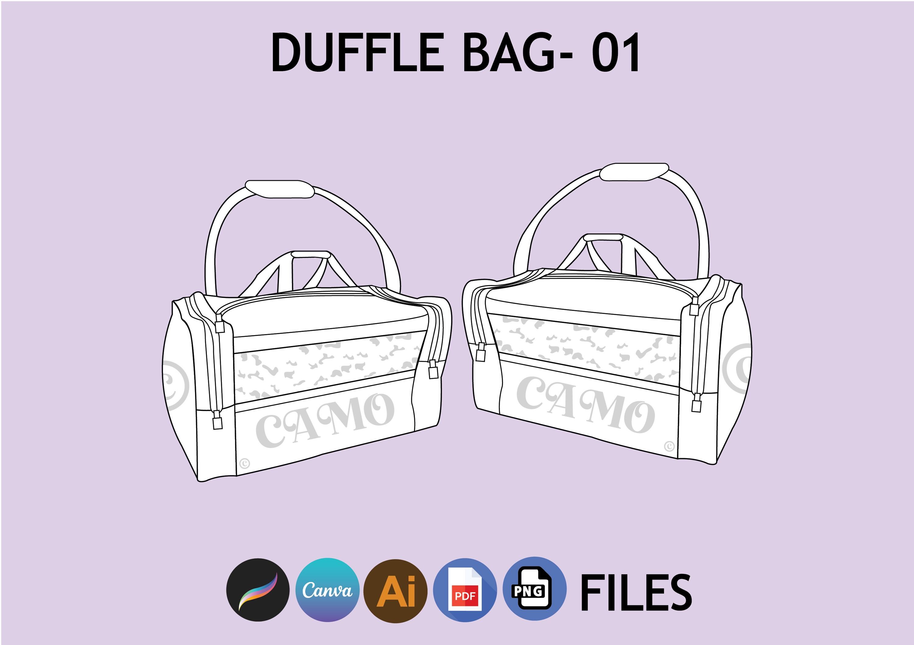 Streetwear Sports Duffel Bag Mock up Fashion Wear Digital Clothing Procreate Mock up Digital Illustrator PNG Mock up File
