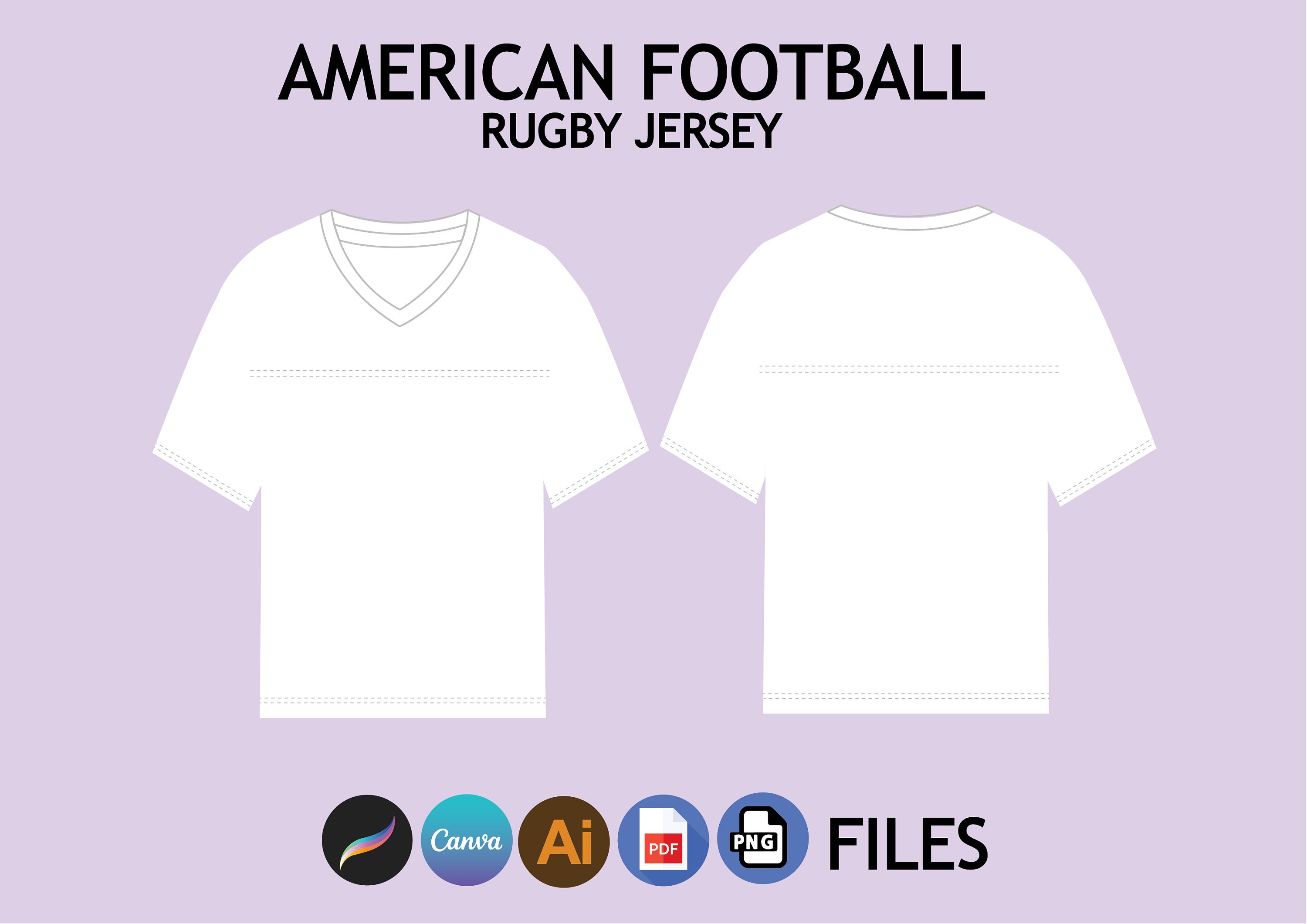 American Football Rugby Jersey Mockup Fashion Wear Digital