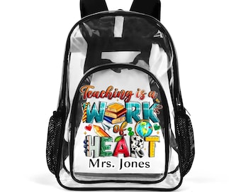 Large 17 Inch Clear Bag PVC See Through Transparent School Backpack