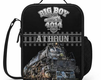 Big Boy 4014 Inspired | Personalized Train Lunch Bag, Custom Kids Locomotive Lunchbox, Train Lover School Lunch Tote, Railroad Gift for Kids