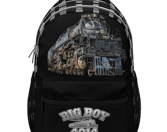 Big Boy 4014 Inspired School Bag | Personalized Train Backpack | Steam Locomotive Backpack | Railroad Fan Gift | Train Lover Backpack