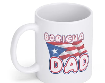 Papá "Boricua" Dad, Mug 11oz | Puerto Rican Dad Coffee Mug | Father's Day Gift for Dad | Boricua Father Ceramic Cup