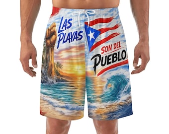 Las Playas Son Del Pueblo - Men's Puerto Rico Beach Shorts