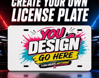Custom License Plate with UV Print | Personalized Aluminum Car Plate