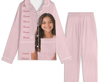 Personalized Kids Pajamas, Custom Photo Pajama Set, Design Your Own Pajamas, Add Name & Pictures, Boy or Girls Sleepwear, Birthday Gift