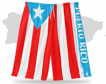Puerto Rico Flag Beach Shorts - Men's Swim Trunks