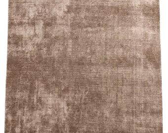 Handwoven Coffee Bamboo Silk Rug – Luxury Modern Neutral Carpet