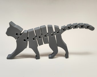 Flexi Cat Toy Model - Flexible 3D Printed Desk Decor