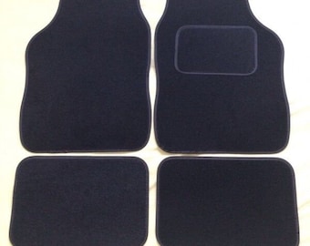 Universal Car Floor Mats - 4 Piece Carpet Set, Rubber Backing