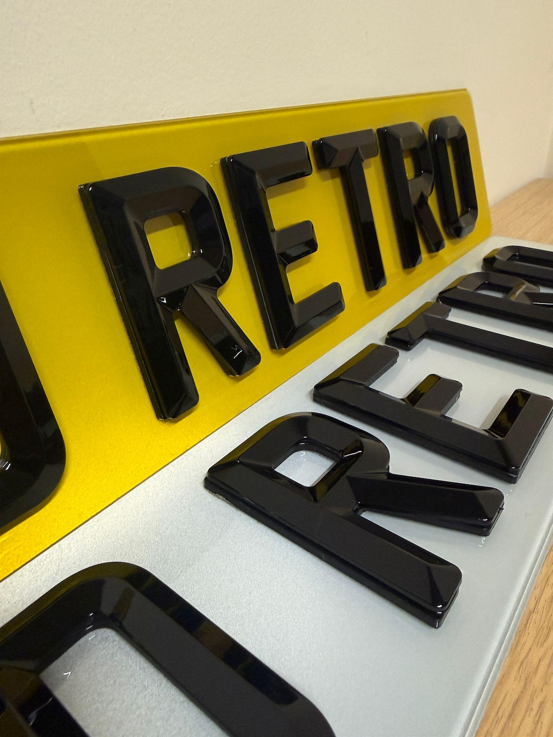 Retro Registration 4D Retro Car Registration Number Plates – 6mm Bevelled Edge - Etsy UK