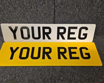 Oversized Rear Gel 4D Number Plates (21x6) – Road Legal, British Standard