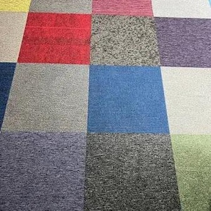 20 x mixed CARPET tiles Floor Tiles 5m2 Box Heavy DUTY Retail Office Flooring